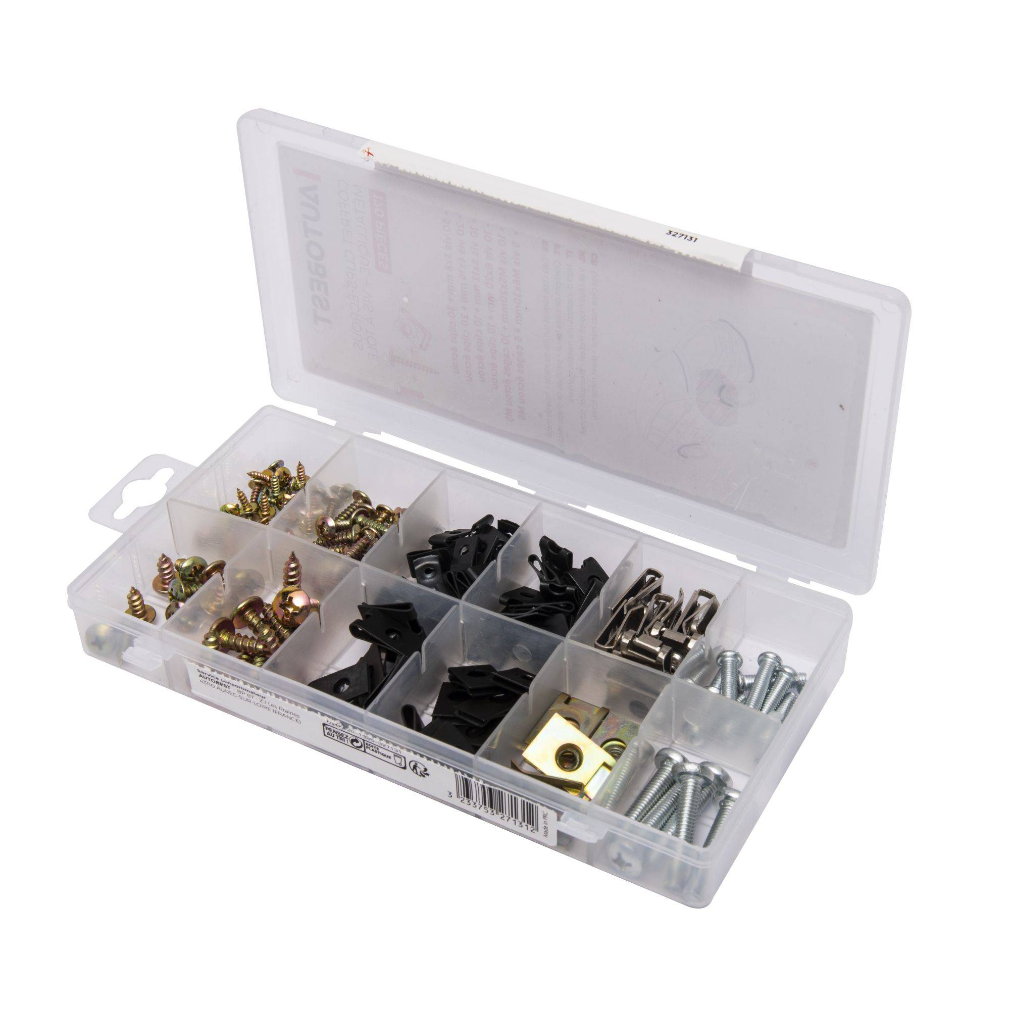 Coffret clips écrous métalliques  170pcs - Image 3
