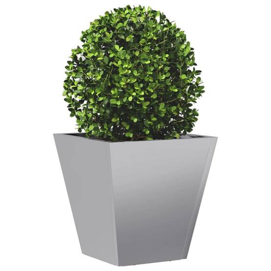 Jardinière - Bac à fleurs - Pot de fleurs 30x30x30 cm acier galvanisé-JU11236 - Image 3