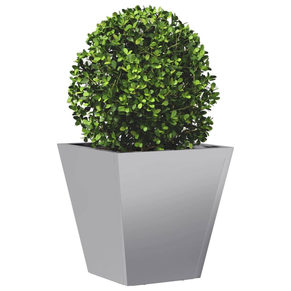 Jardinière - Bac à fleurs - Pot de fleurs 30x30x30 cm acier galvanisé-JU11236 - Image 3