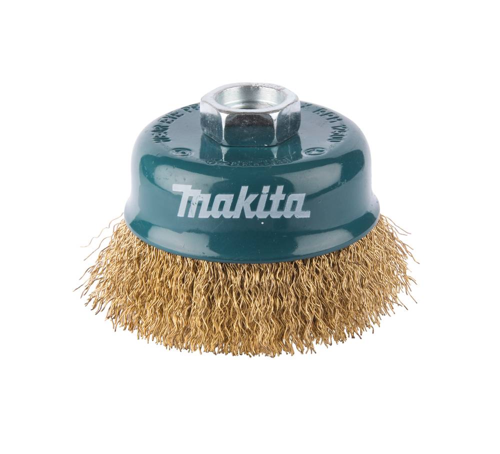 Makita - Brosse boisseau à fils acier laitonés et ondulés Ø75 mm - MAKITA - D-39768