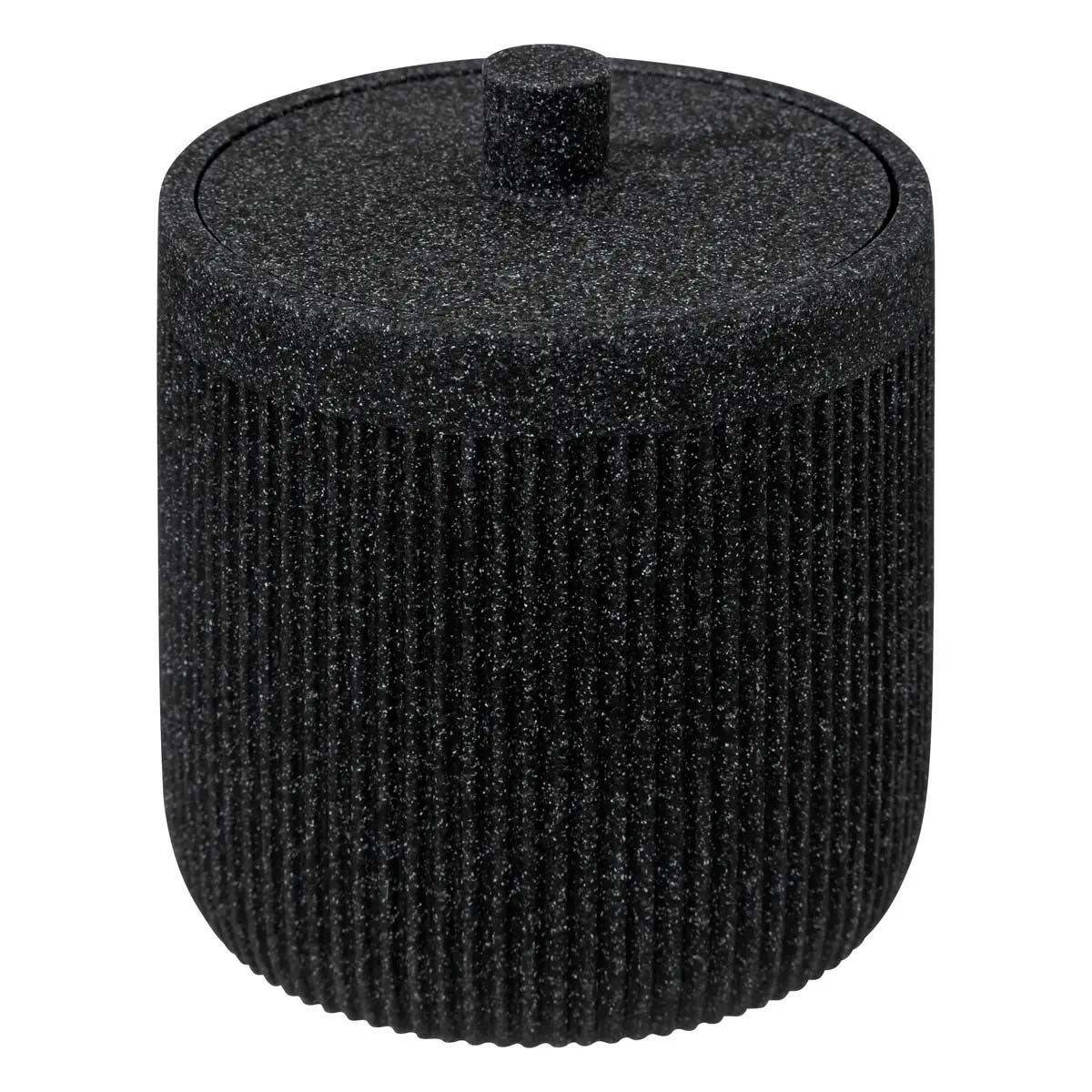 Pot à Coton Design "Onyx" 9cm Gris Ardoise - Image 1