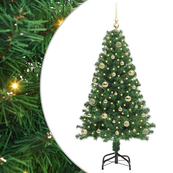 Sapin de Noël Lumineux 150 cm, Guirlande 150 LED et Décorations Incluses – ComfortXL Outdoor Living - Image 2
