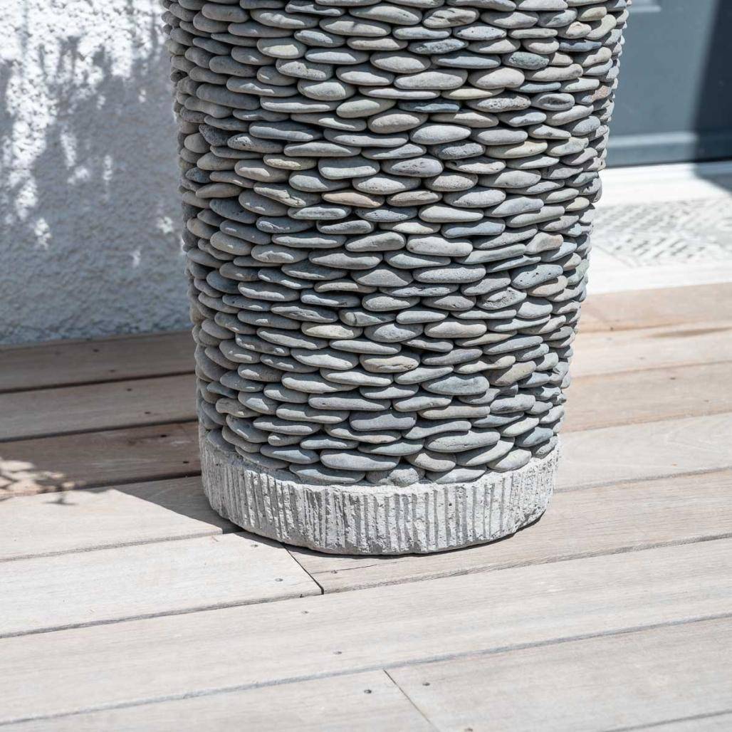 Wanda COLLECTION - Pot bac jardinière conique galet 80cm jardin extérieur zen - Image 4