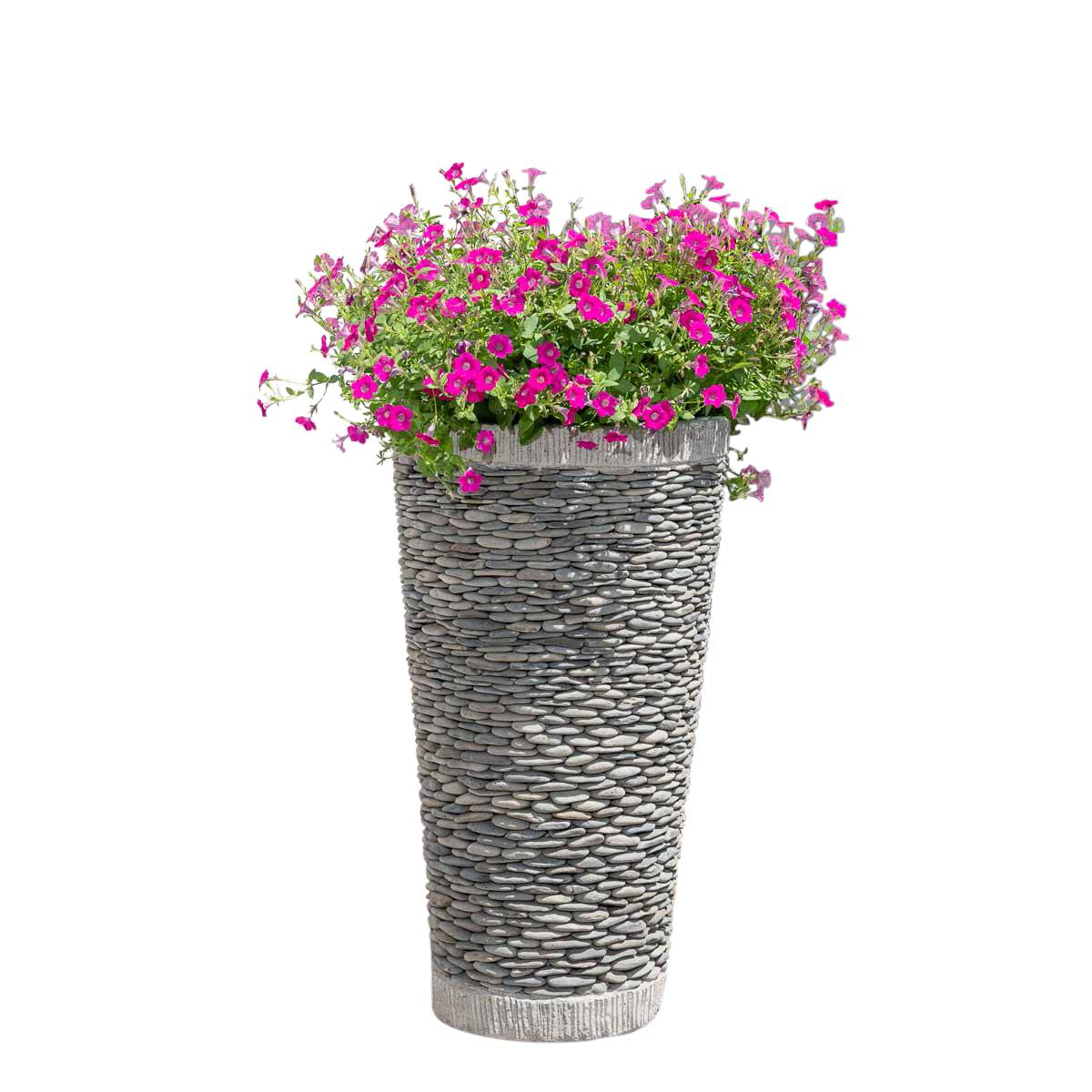 Wanda COLLECTION - Pot bac jardinière conique galet 80cm jardin extérieur zen - Image 1