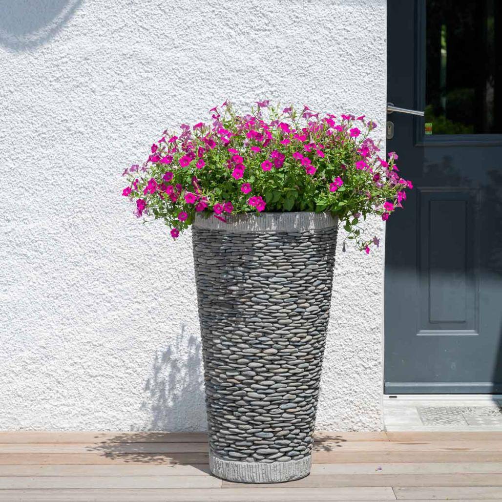Wanda COLLECTION - Pot bac jardinière conique galet 80cm jardin extérieur zen - Image 8
