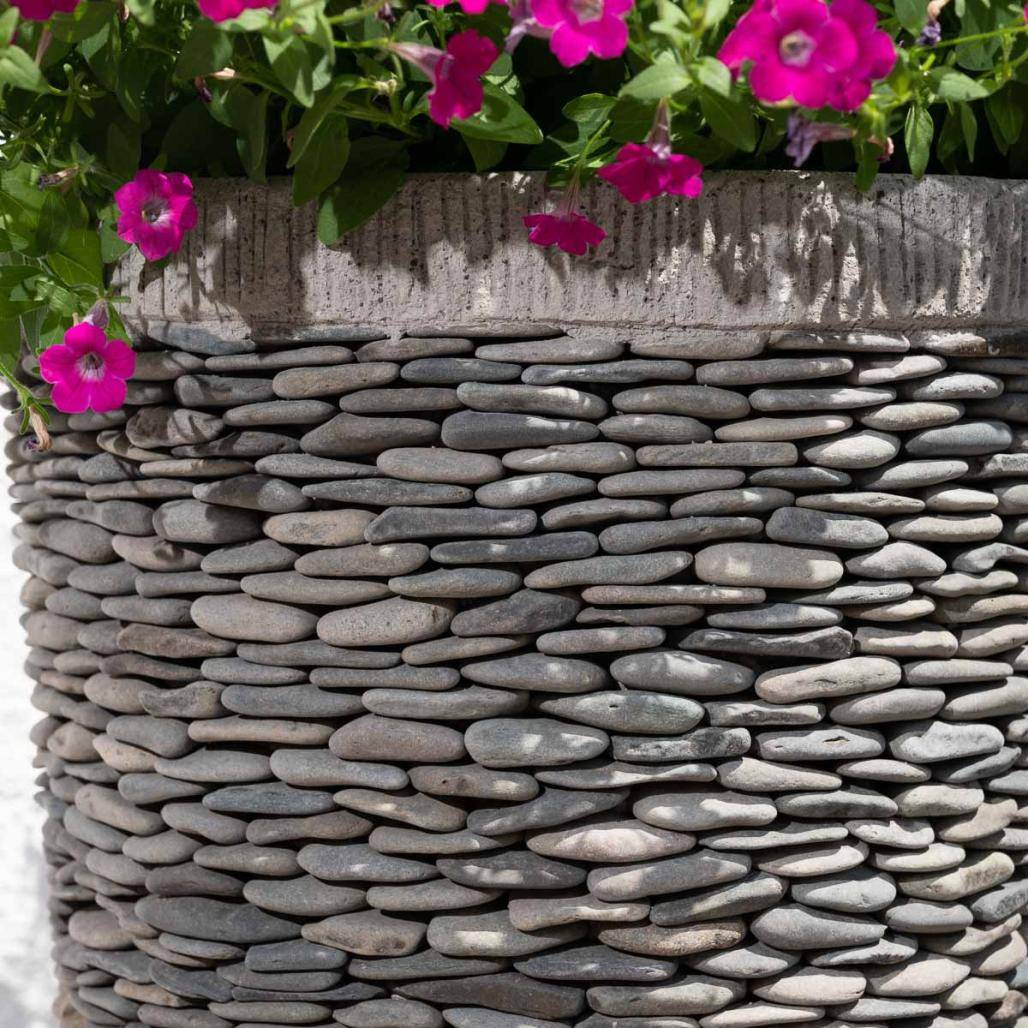 Wanda COLLECTION - Pot bac jardinière conique galet 80cm jardin extérieur zen - Image 3