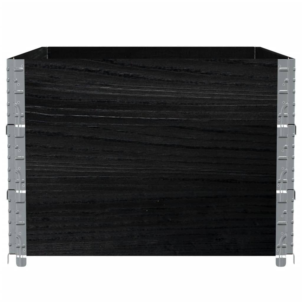 Jardinière bois de pin noir 120 x 80 x 60.5 cm - PANGIVO - Image 4