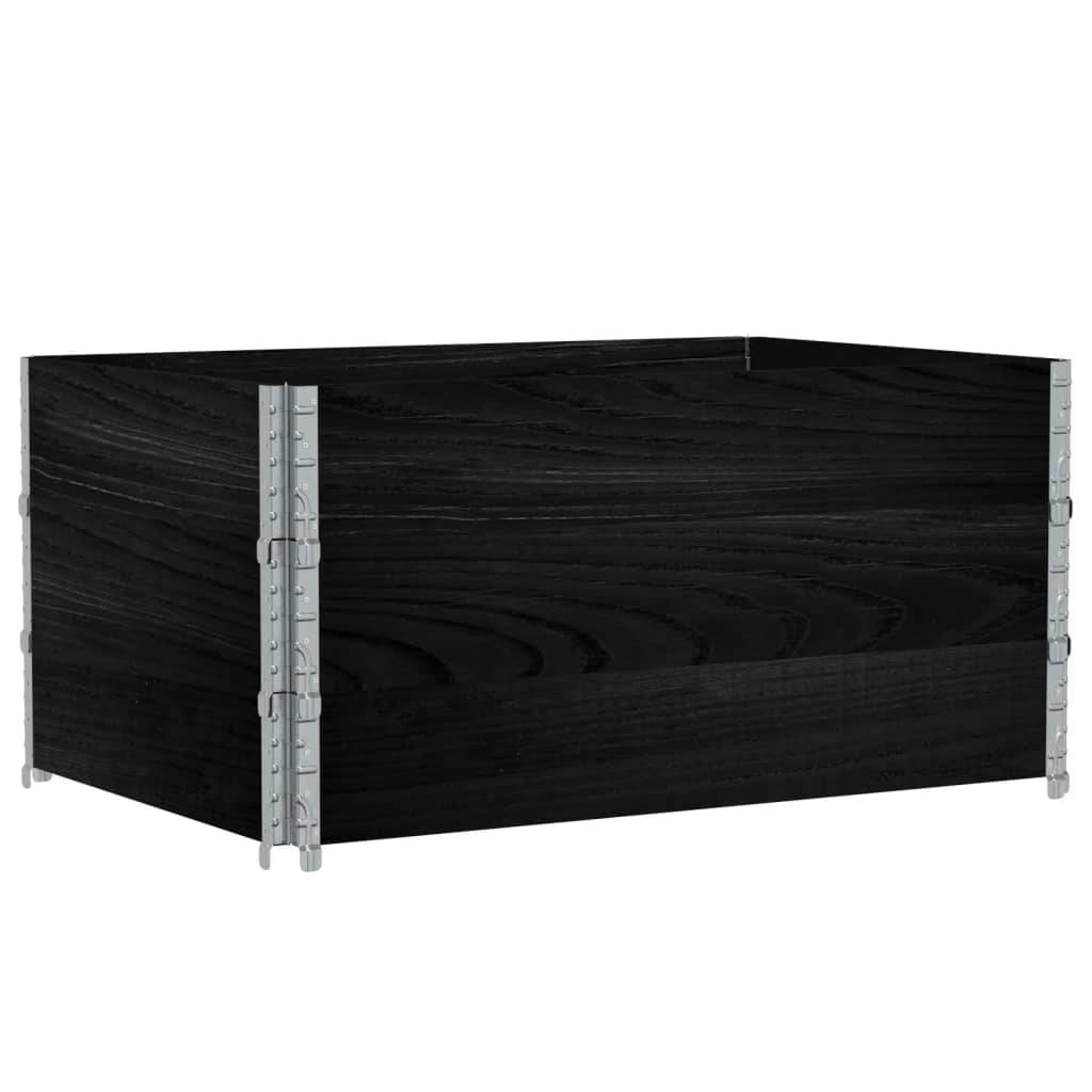 Jardinière bois de pin noir 120 x 80 x 60.5 cm - PANGIVO - Image 2