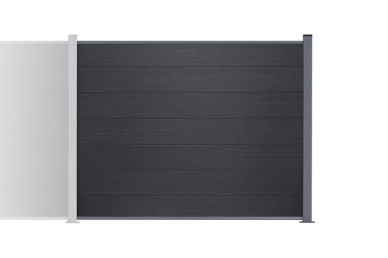 Casanoov Clôture composite Stockhorn 4 m H.150 cm sur plaque grise - Image 4