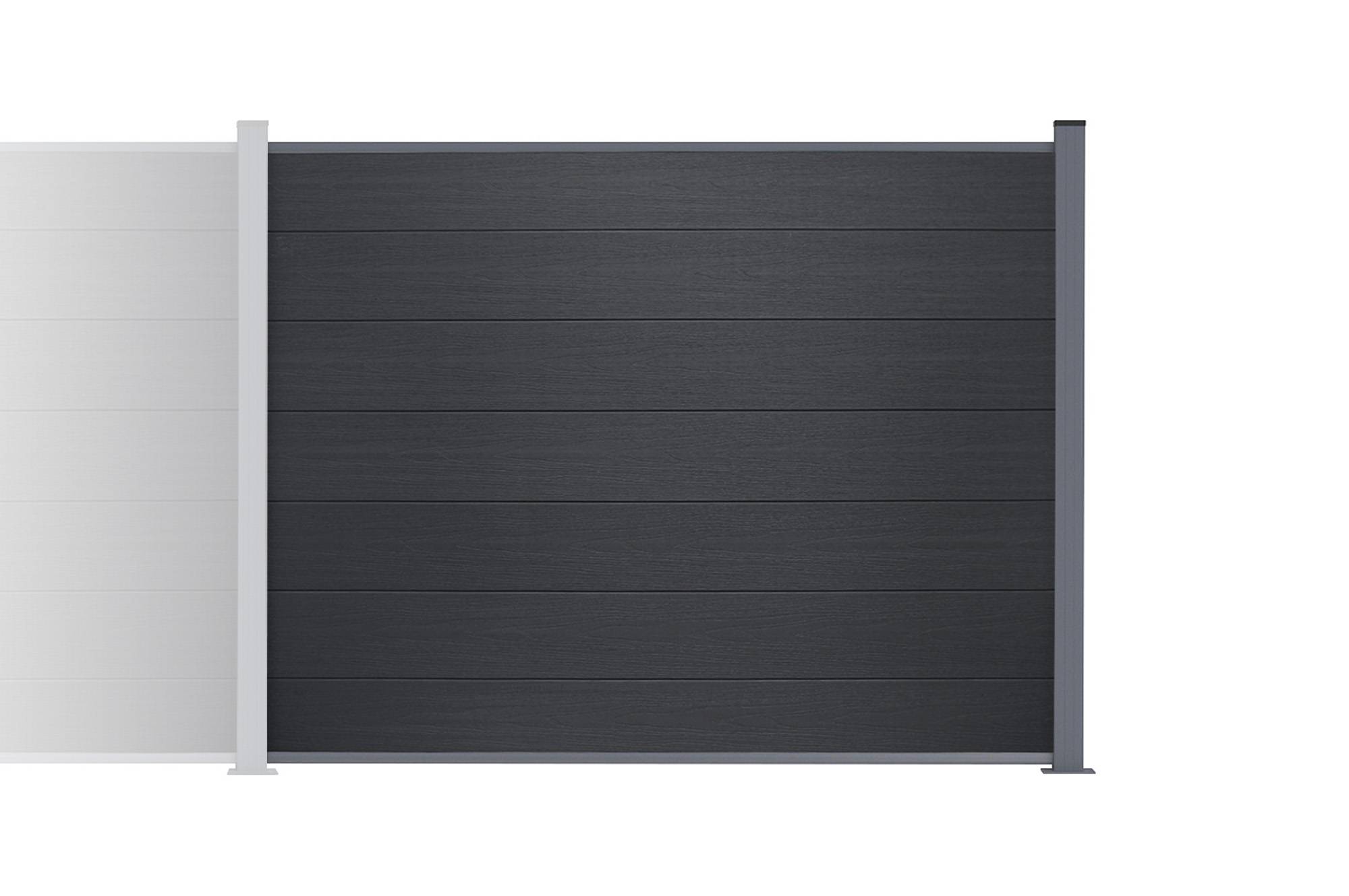 Casanoov Clôture composite Stockhorn 4 m H.150  cm sur plaque grise - Image 4