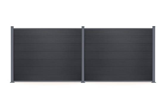 Casanoov Clôture composite Stockhorn 4 m H.150 cm sur plaque grise - Image 6