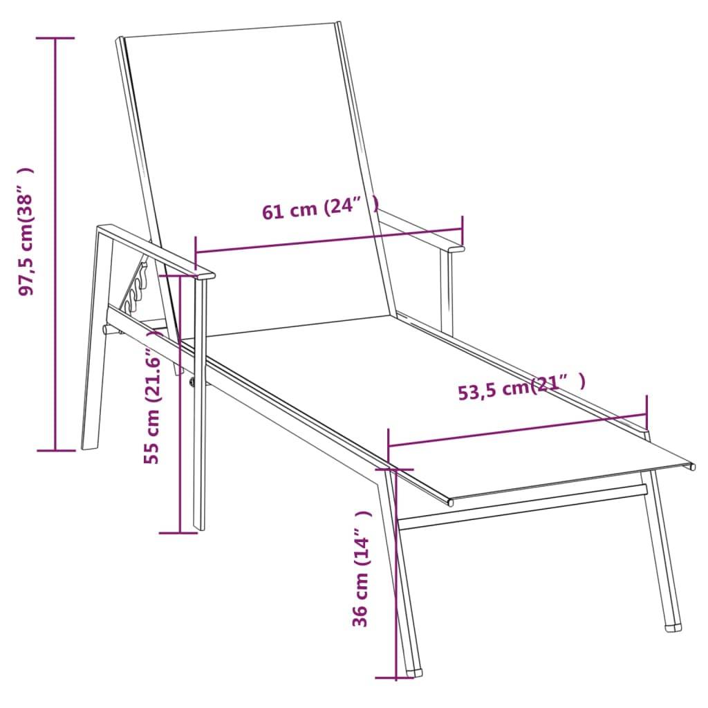 Helloshop26 - Transat chaise longue bain de soleil lit de jardin terrasse meuble d'extérieur acier et tissu textilène vert - Image 7