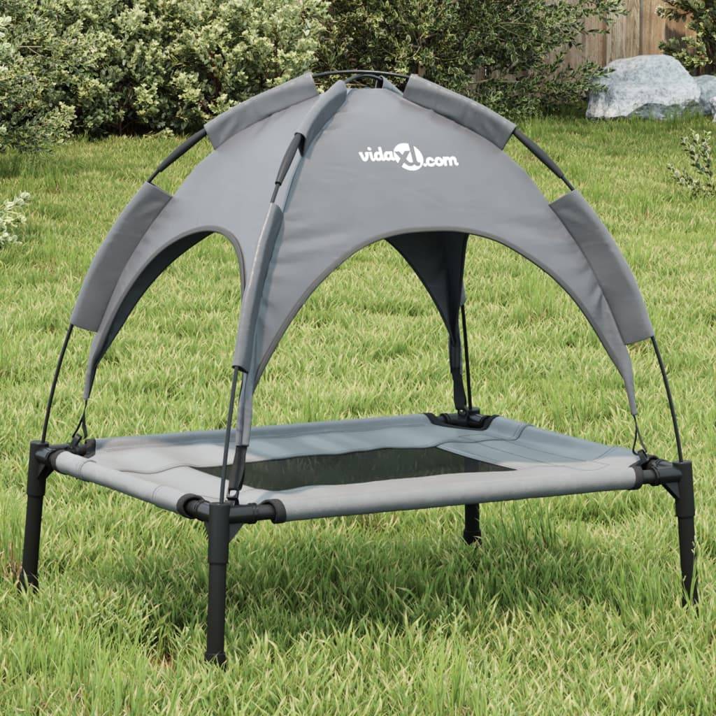 Vidaxl - Lit pour chien avec auvent anthracite tissu Oxford et acier vidaXL 172592 - Image 1