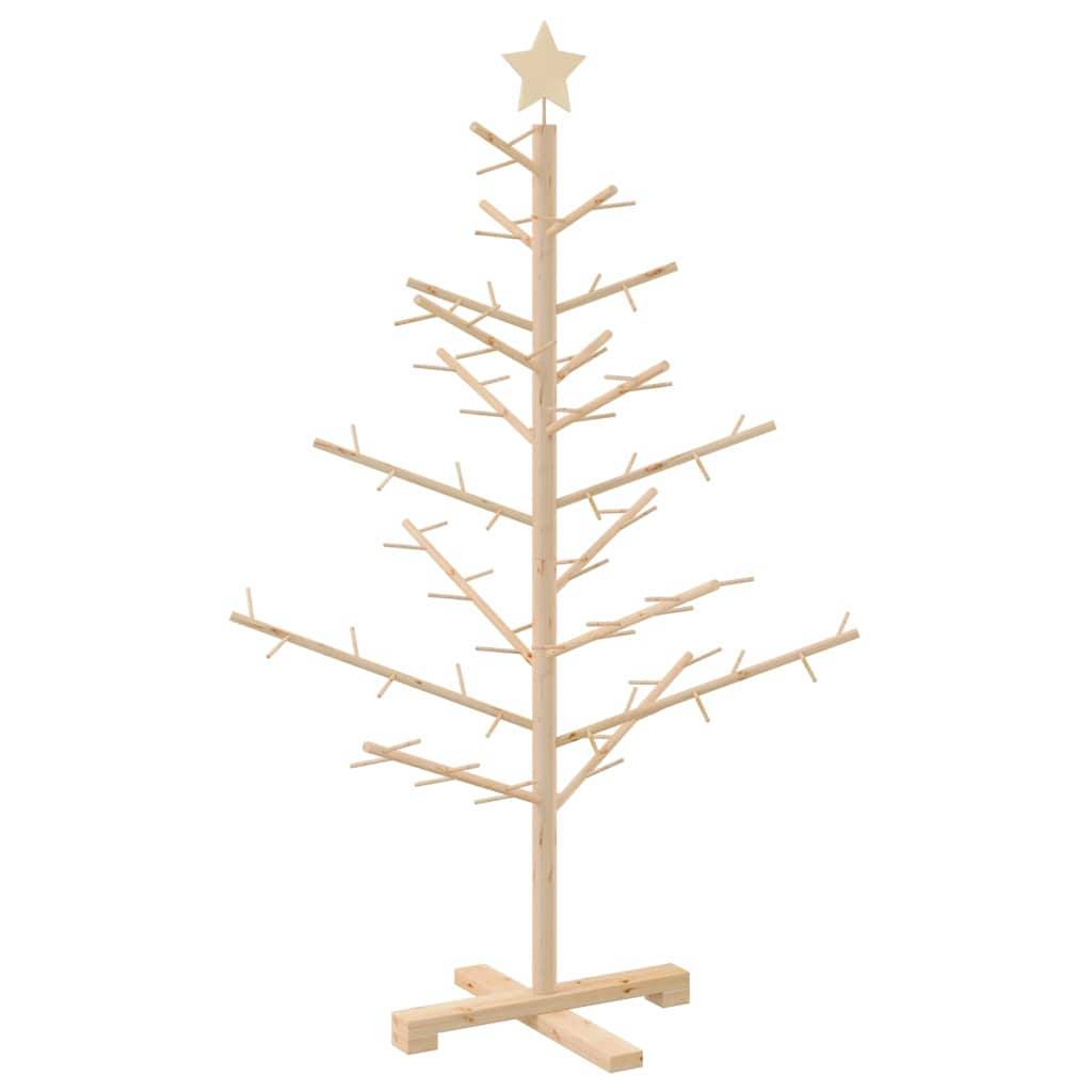 Maison Chic - Sapin de Noël | Arbre de Noël en bois Naturel 125 cm Bois massif en pin Maison Chic
