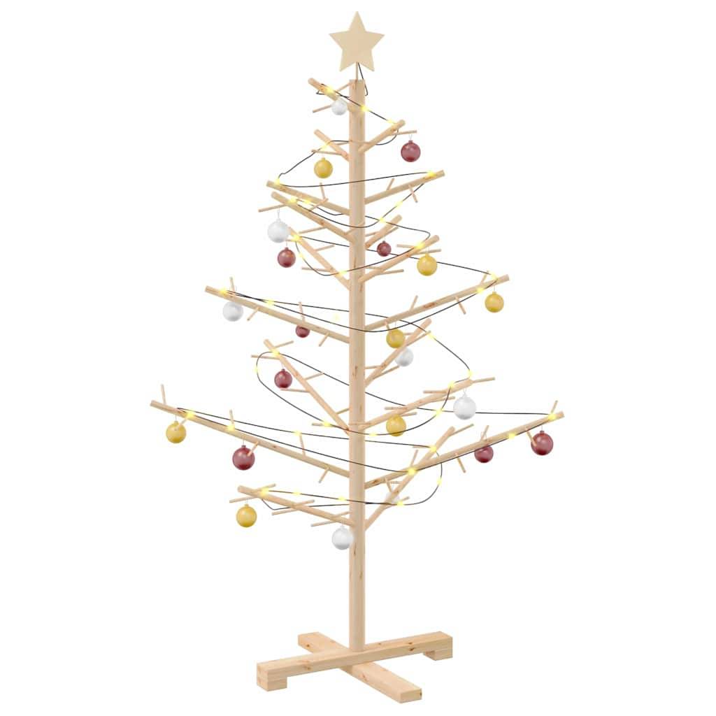 Maison Chic - Sapin de Noël | Arbre de Noël en bois Naturel 125 cm Bois massif en pin Maison Chic - Image 3