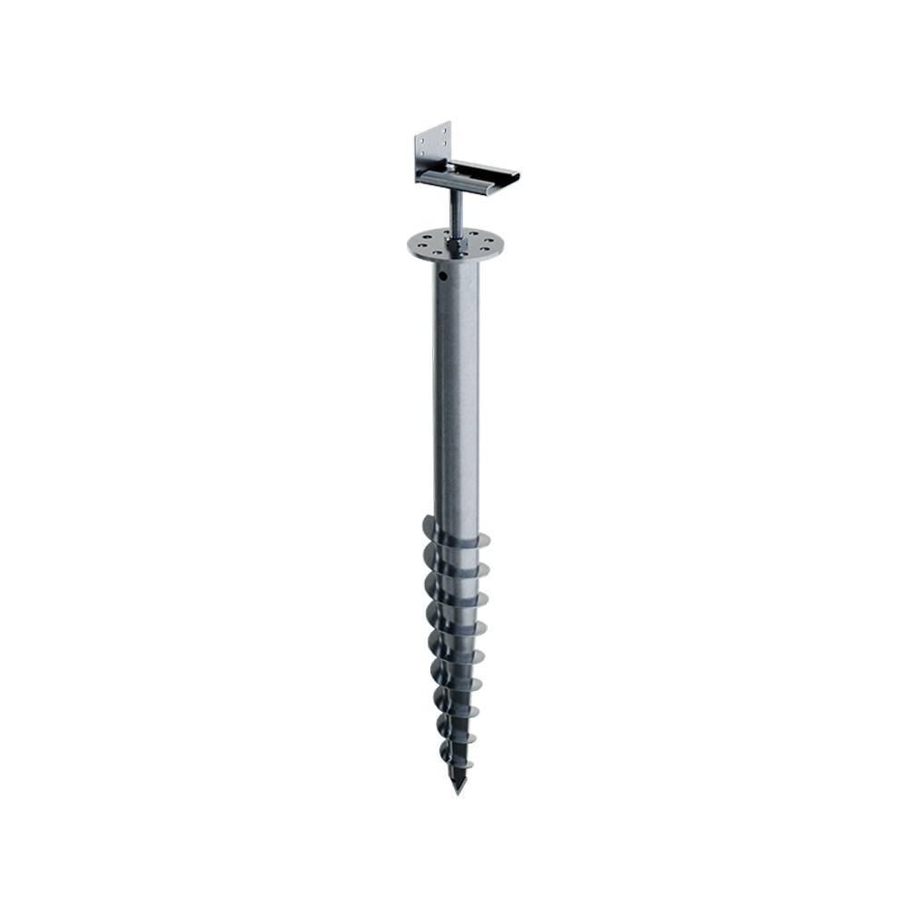 Vis de Fondation SPIRAL - Pour Terrasse - Hauteur : 80cm - Support en L inclus - Fixation Sans Beton - Image 1