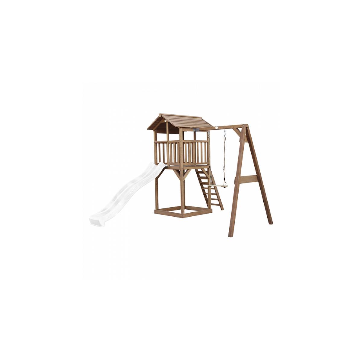 Tour de Jeu AXI Beach Tower avec Balançoire et Toboggan Blanc - Amusement Sécurisé pour Enfants - Image 2