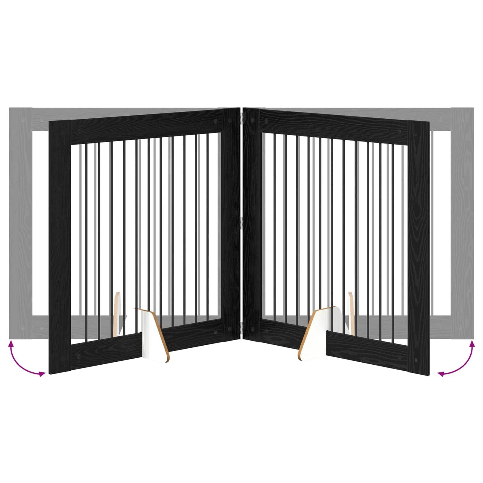 ComfortXL - Barrière haute chien bois d'ingénierie intérieur protection chêne noir 200x100cm - ComfortXL Outdoor Living - Image 7