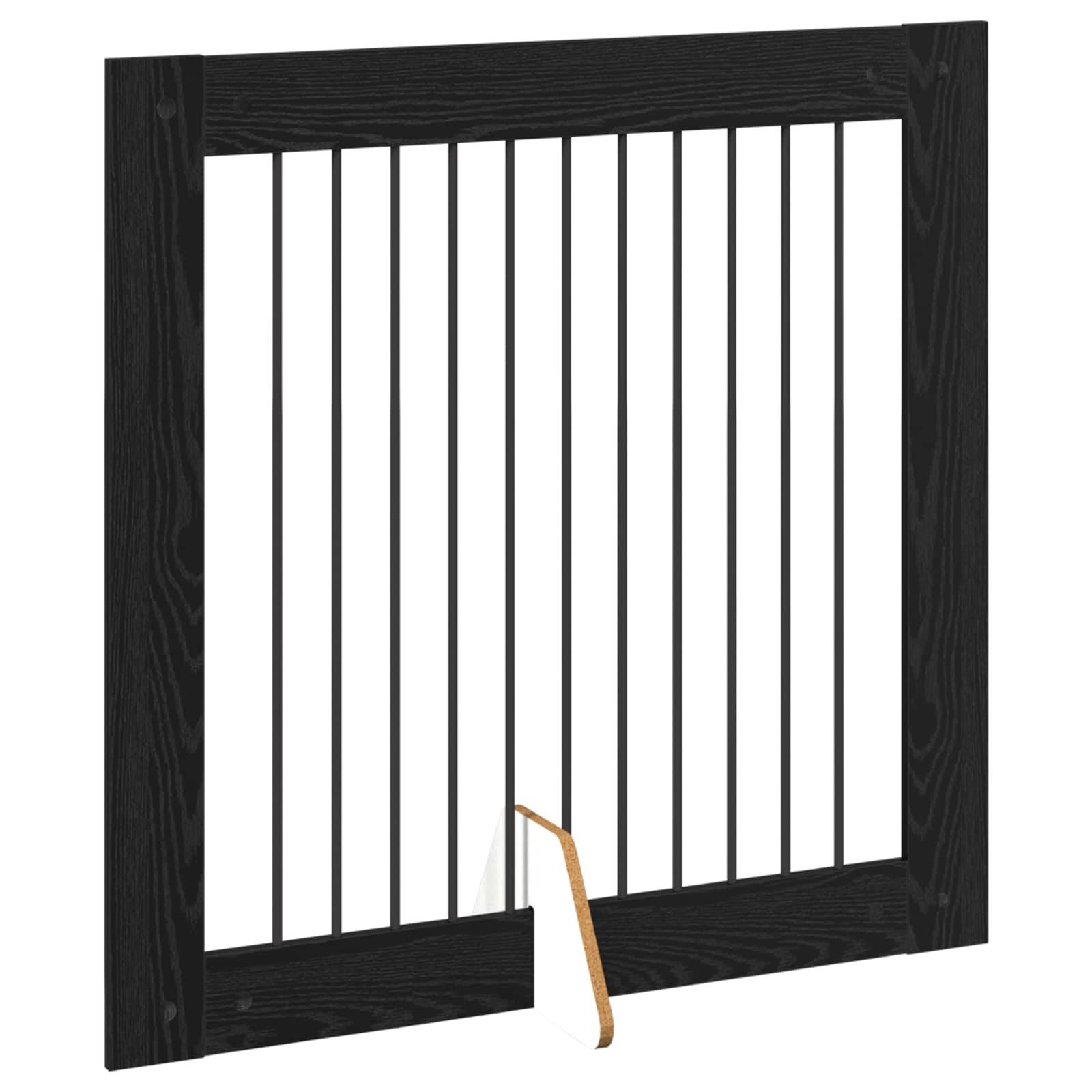 ComfortXL - Barrière haute chien bois d'ingénierie intérieur protection chêne noir 200x100cm - ComfortXL Outdoor Living - Image 4