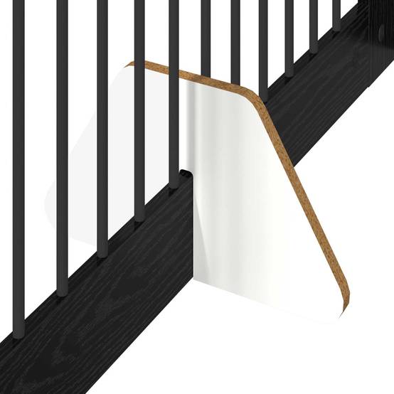 ComfortXL - Barrière haute chien bois d'ingénierie intérieur protection chêne noir 200x100cm - ComfortXL Outdoor Living - Image 6