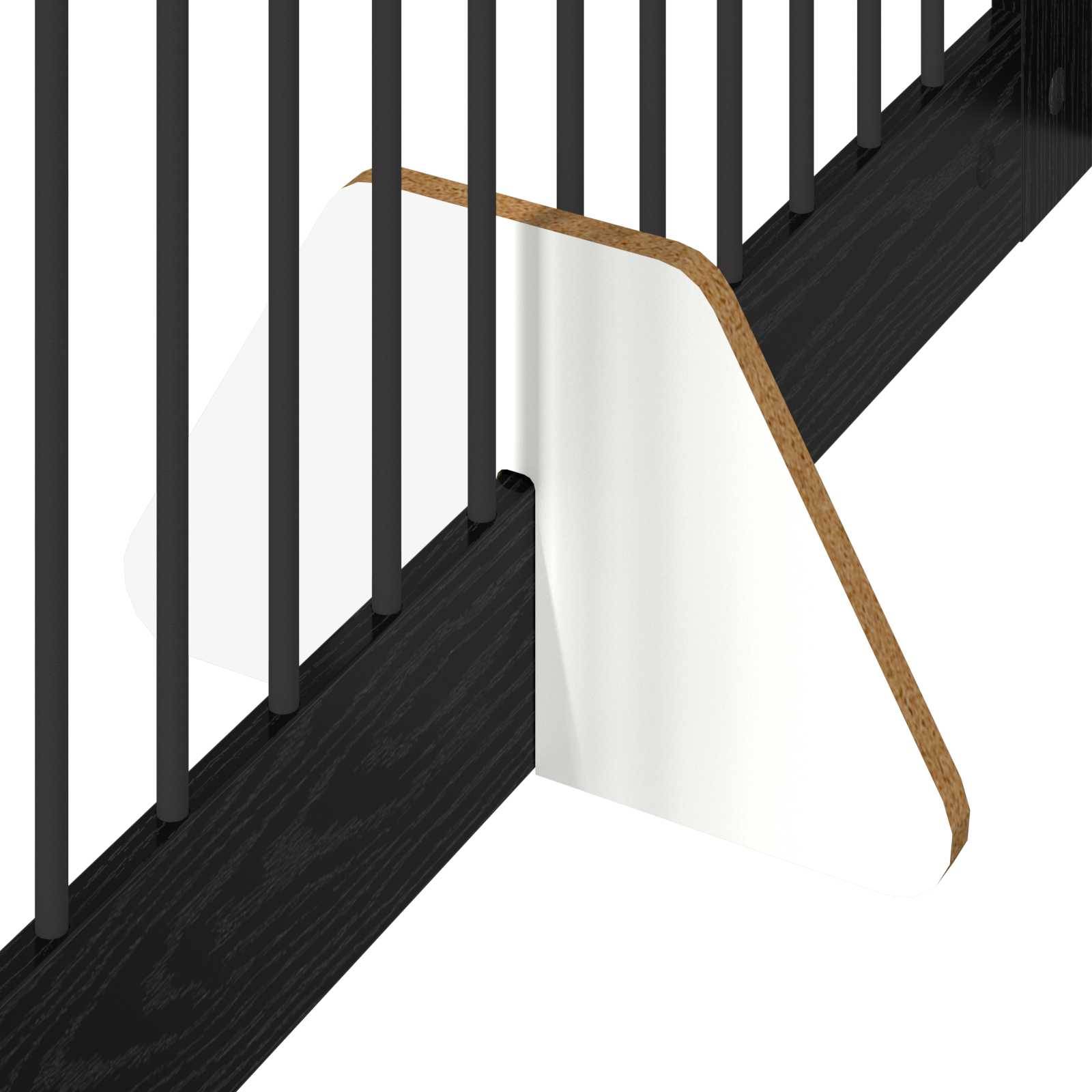ComfortXL - Barrière haute chien bois d'ingénierie intérieur protection chêne noir 200x100cm - ComfortXL Outdoor Living - Image 6