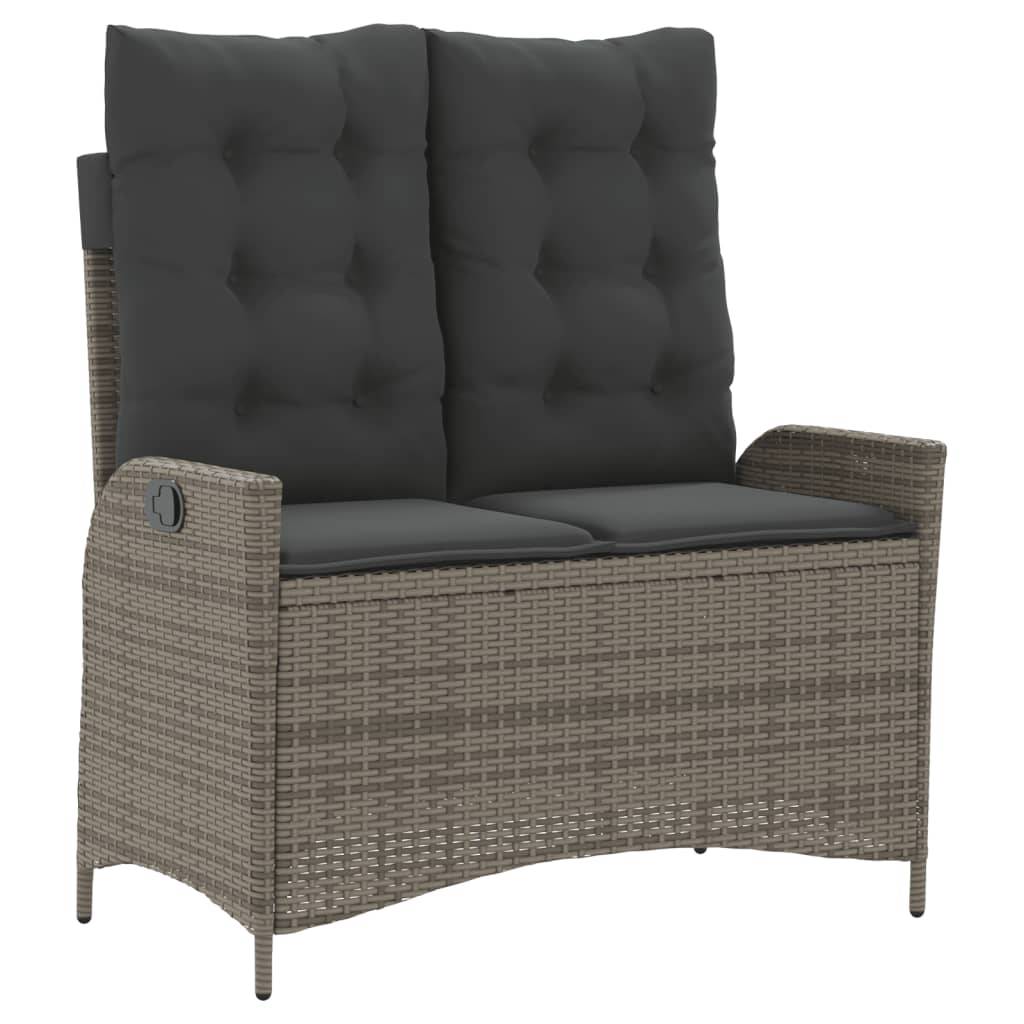 Vidaxl - Ensemble à manger de jardin et coussins 2 pcs-Salons de jardin gris rotin 423073 - Image 4