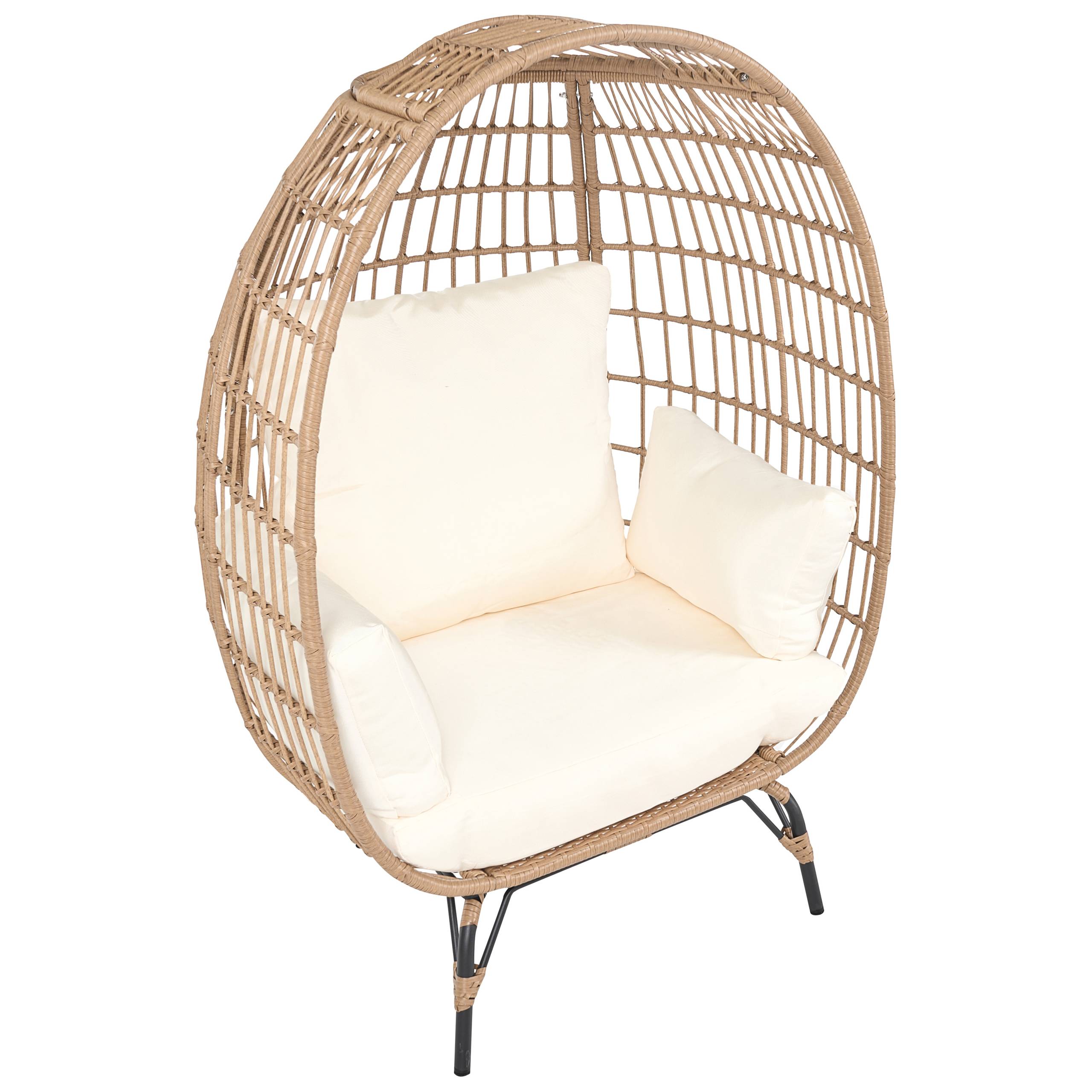 Beliani - Fauteuil Polyrotin Beige VEROLI - Beliani - Image 6