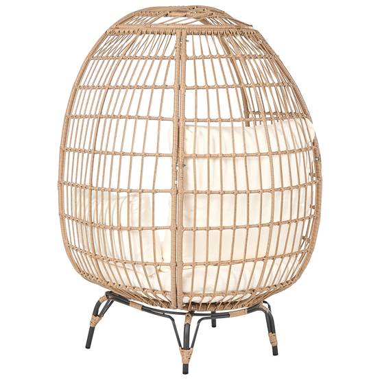 Beliani - Fauteuil Polyrotin Beige VEROLI - Beliani - Image 5