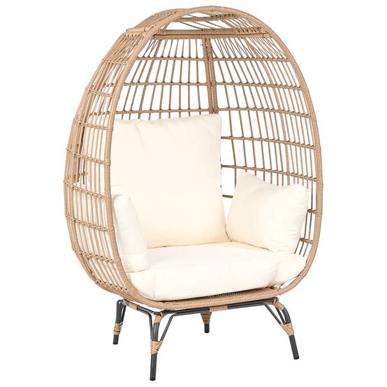Beliani - Fauteuil Polyrotin Beige VEROLI - Beliani - Image 1