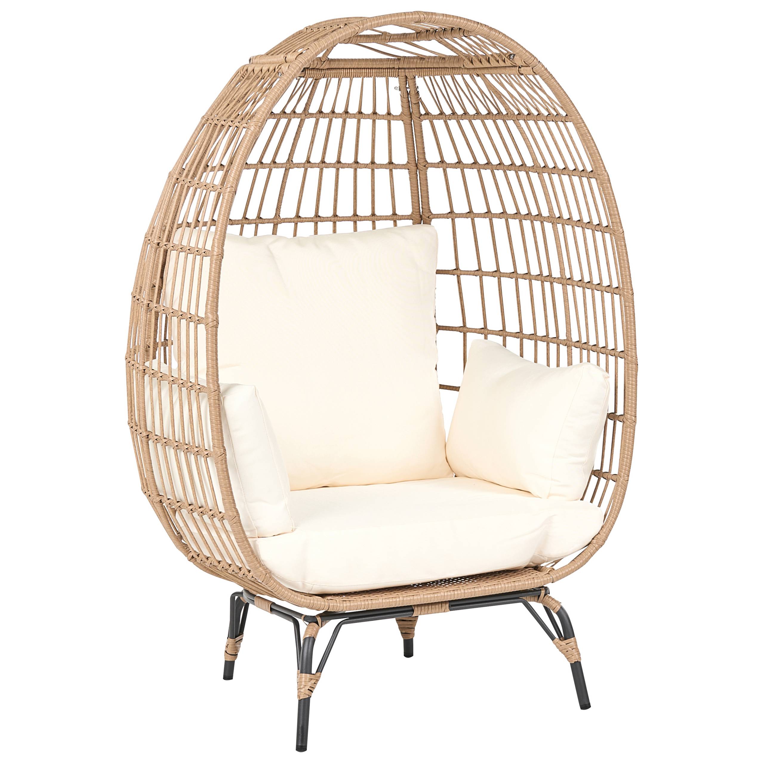 Beliani - Fauteuil Polyrotin Beige VEROLI - Beliani - Image 1