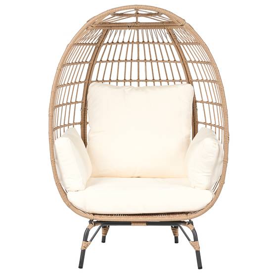 Beliani - Fauteuil Polyrotin Beige VEROLI - Beliani - Image 4