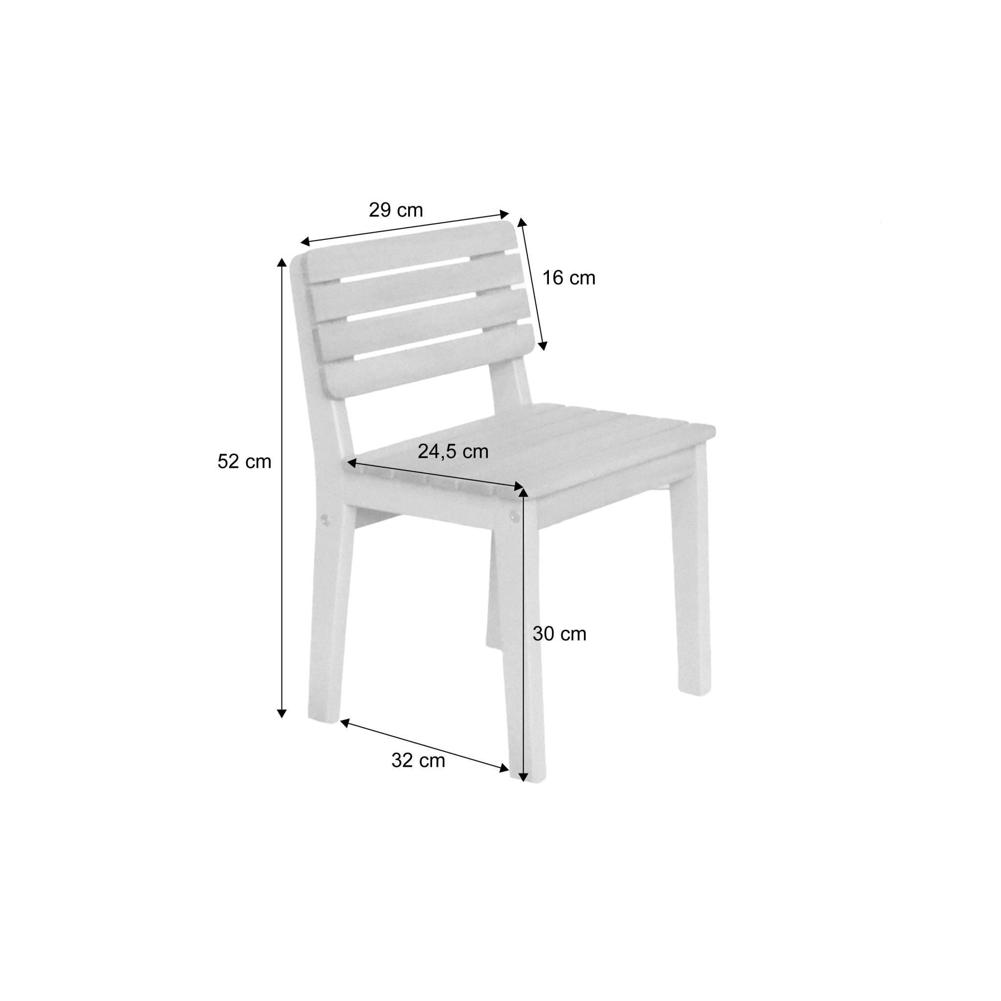 Lot de 2 chaises en bois d'acacia pour enfant. salon de jardin enfant vert de gris. intérieur / extérieur | sweeek - Image 4