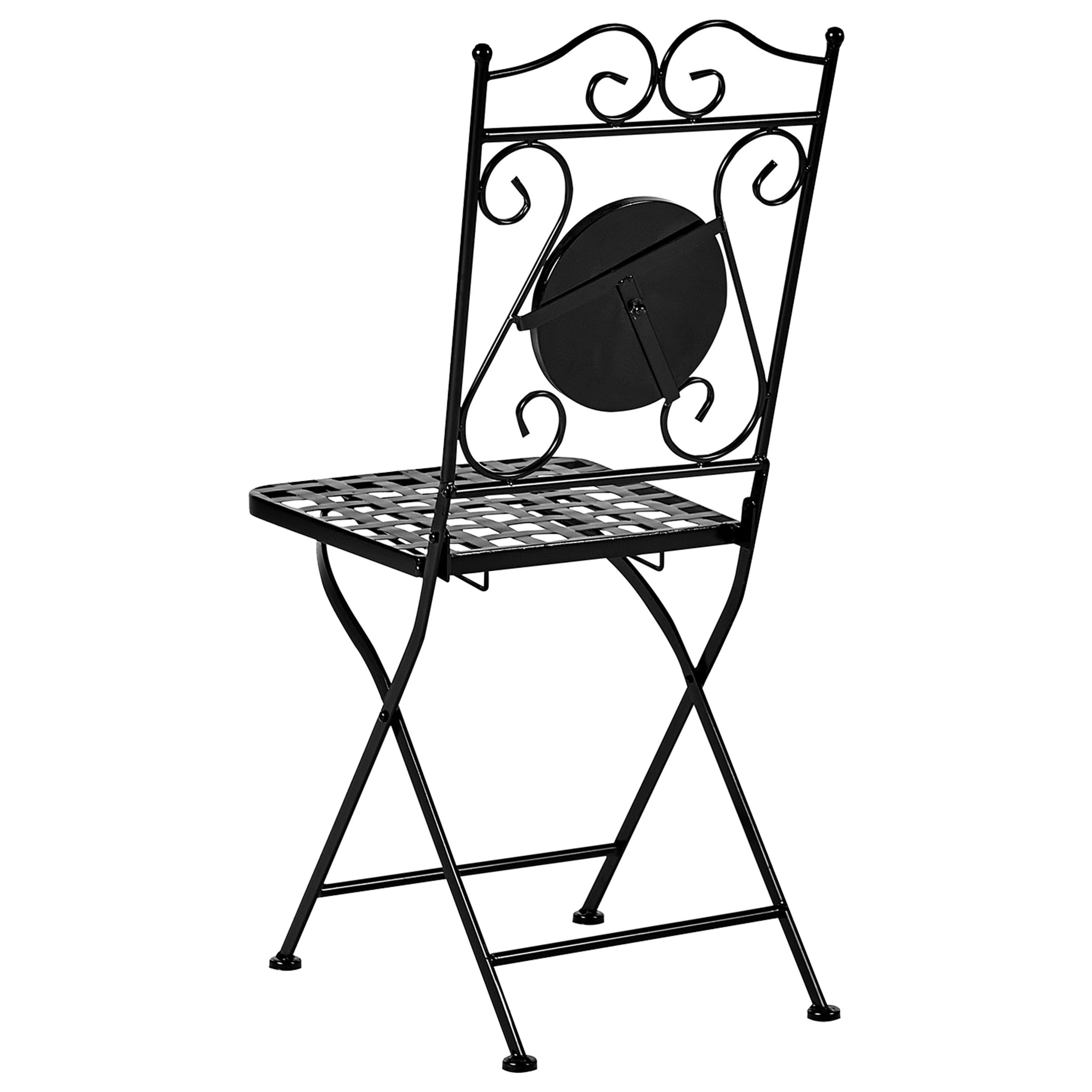 Beliani - Set de bistrot, 2 Personnes Métal Noir CARPINO - Beliani - Image 10