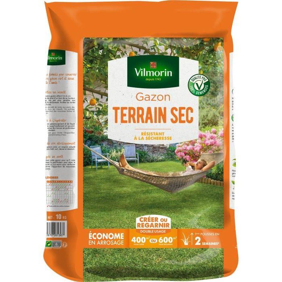 Vilmorin - Gazon terrain sec - sac de10 kgs - Image 2