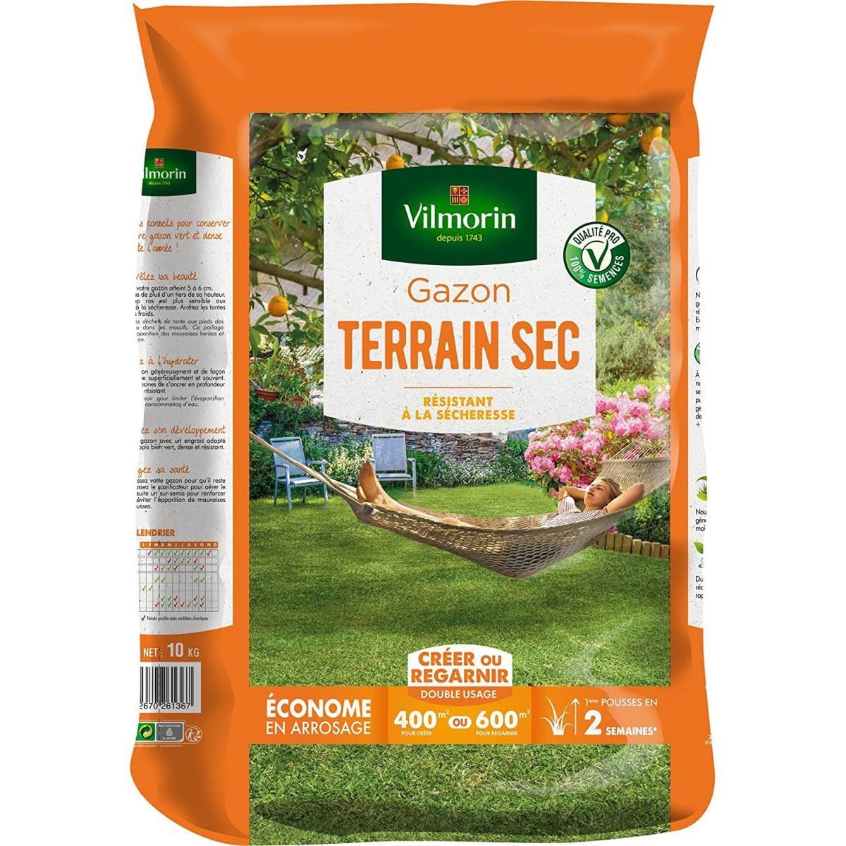 Vilmorin - Gazon terrain sec - sac de10 kgs - Image 1