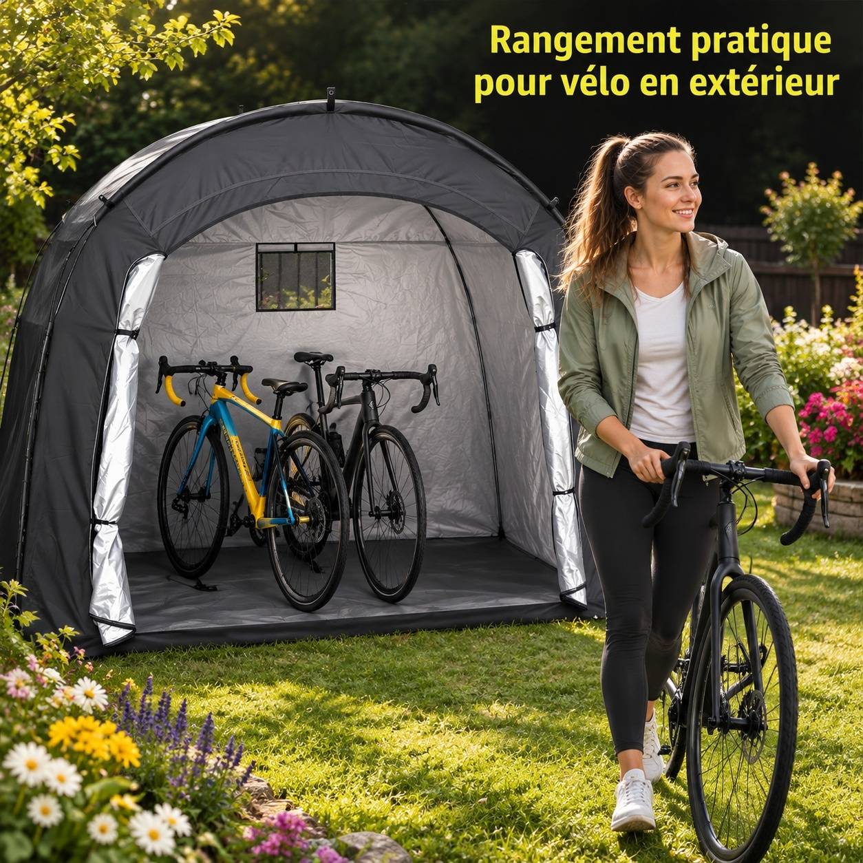 Abri Tente Vélo Extérieur Portable Étanche Oxford 210D - Image 7