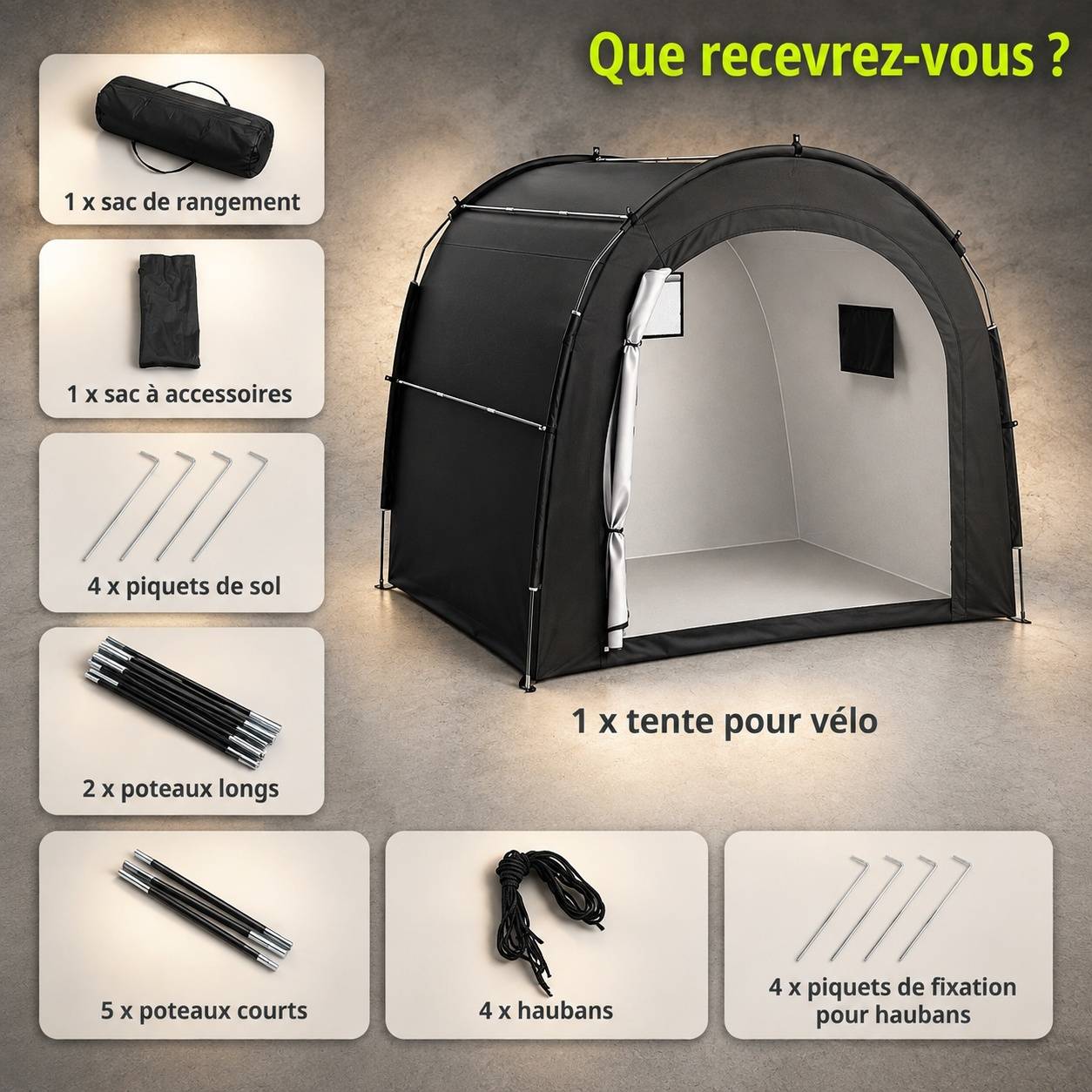 Abri Tente Vélo Extérieur Portable Étanche Oxford 210D - Image 8