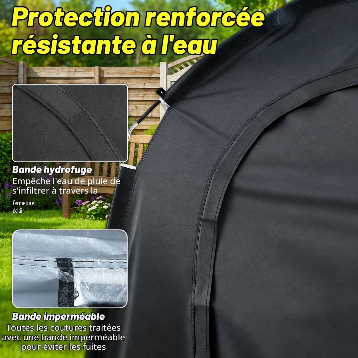 Abri Tente Vélo Extérieur Portable Étanche Oxford 210D - Image 4