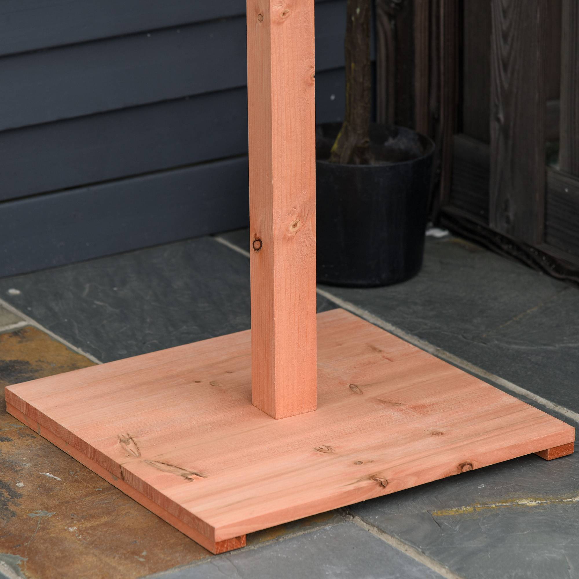 Sans Marque - Nichoir sur pied avec toit imperméable, bois, pour oiseaux sauvages, Ø52x130H cm, naturel - Image 9