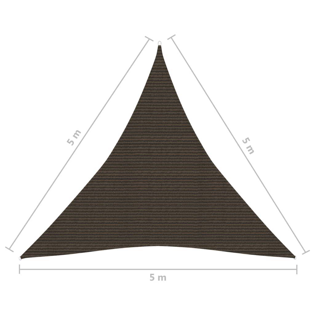 Helloshop26 - Voile toile d'ombrage parasol 160 g/m² PEHD 5 x 5 x 5 m marron - Image 6