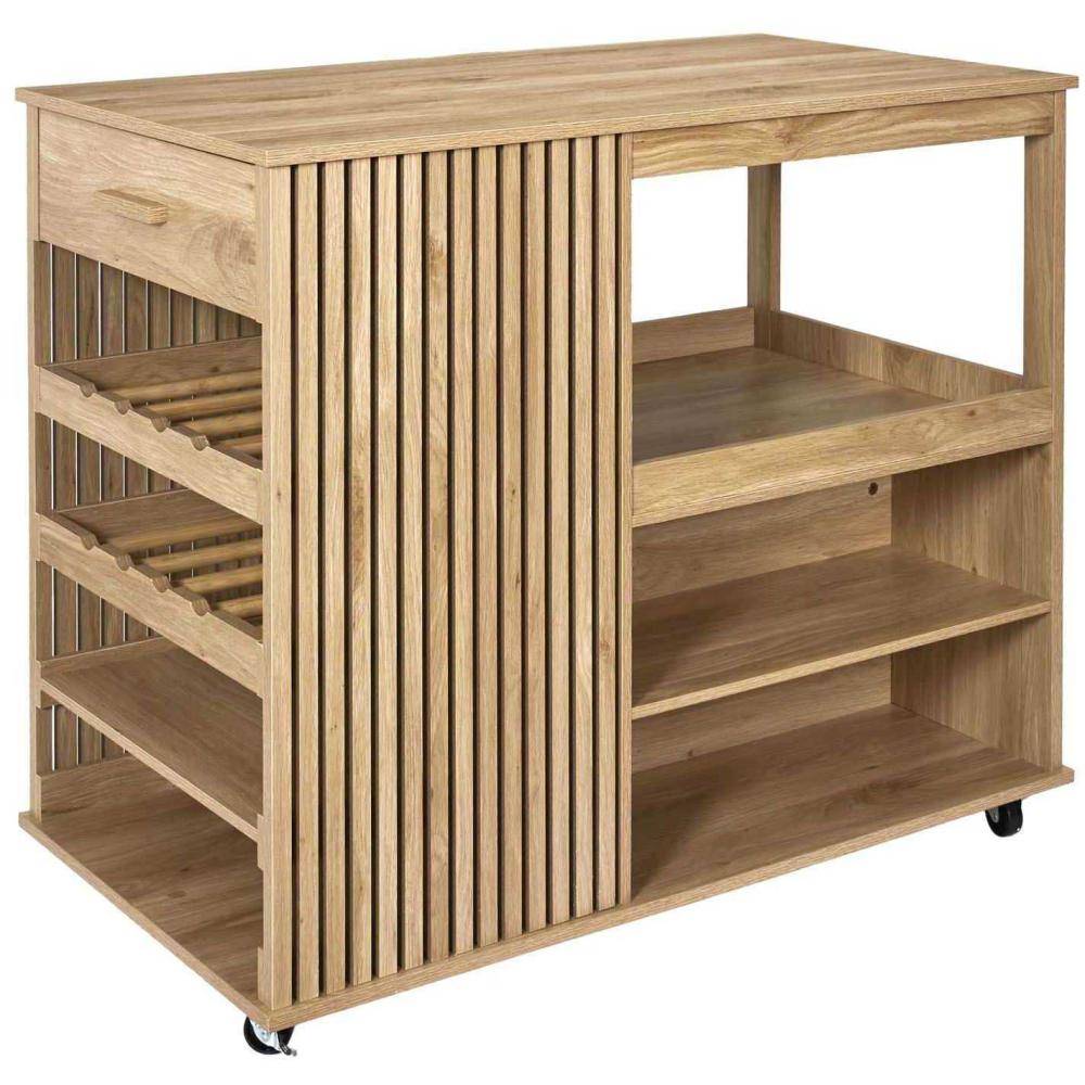 The Home Deco Factory - Ilot de cuisine en bois Klaus - Image 4