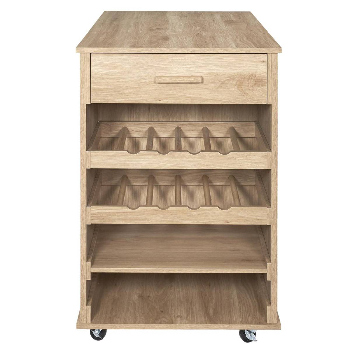The Home Deco Factory - Ilot de cuisine en bois Klaus - Image 6