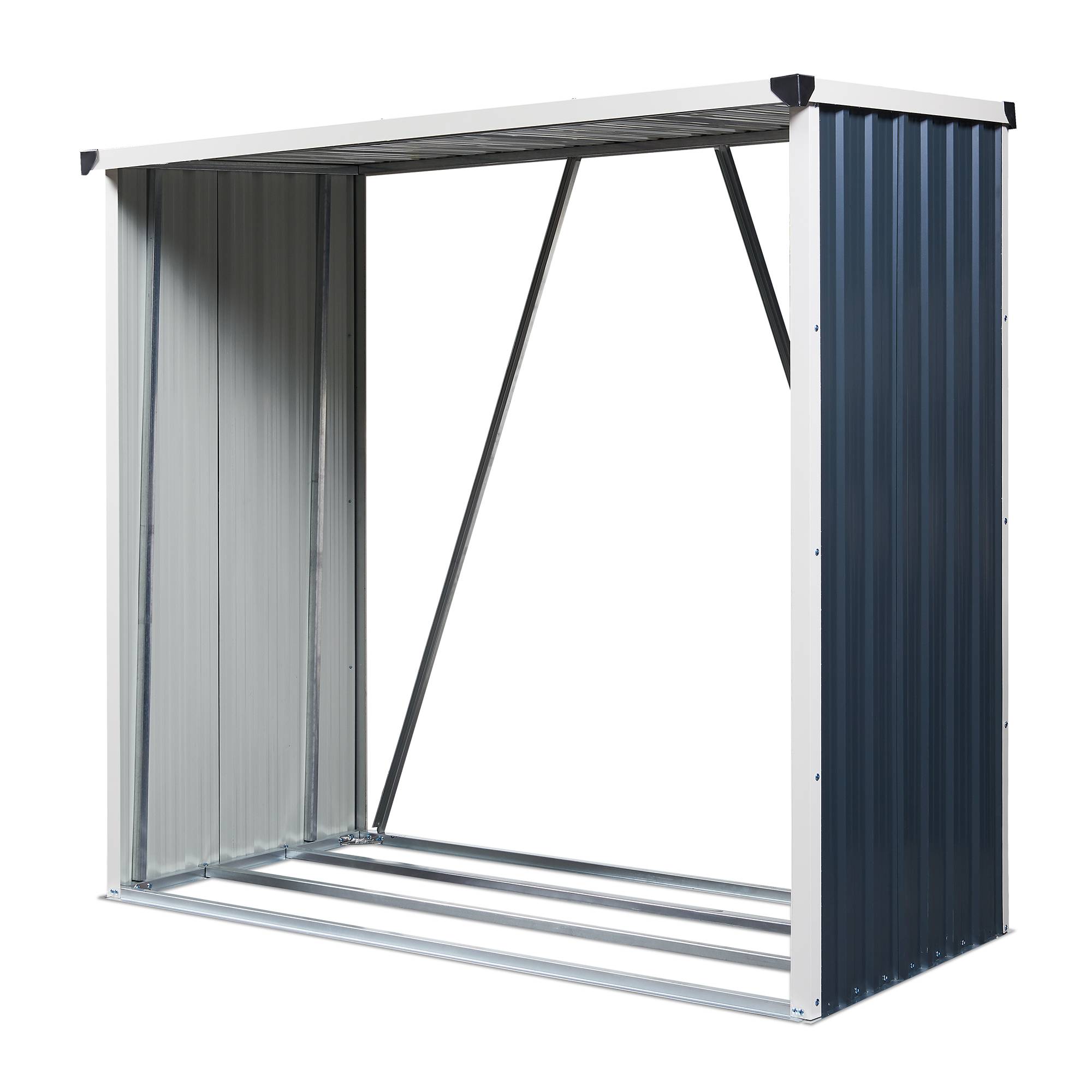 Casa.Pro - Abri-bûches couvert Kalmar 158 x 80 x 152 cm anthracite casa.pro - Image 1