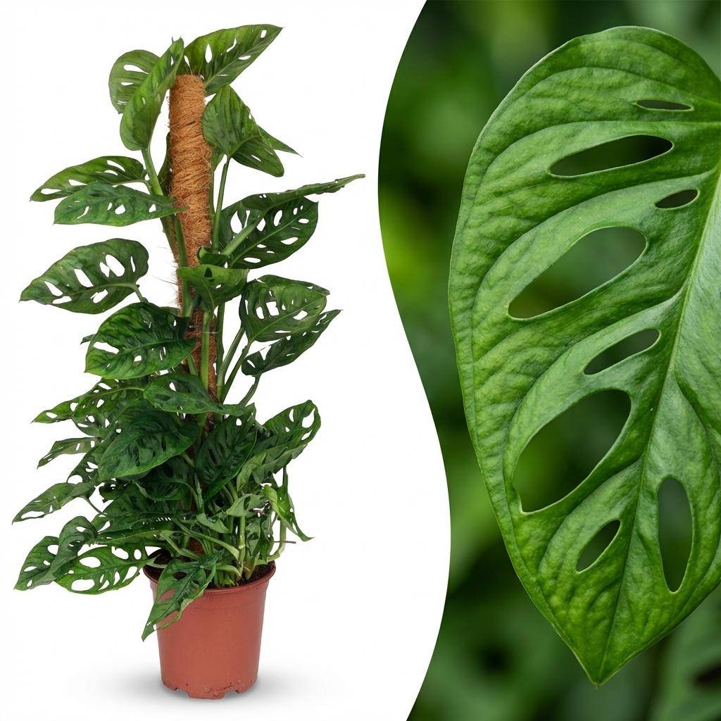 Monstera Andansonii - Monkey Mask avec tuteur coco - Pot de 19cm - Hauteur 90cm - Sans cache-pot - Plantes d'intérieur - Image 2