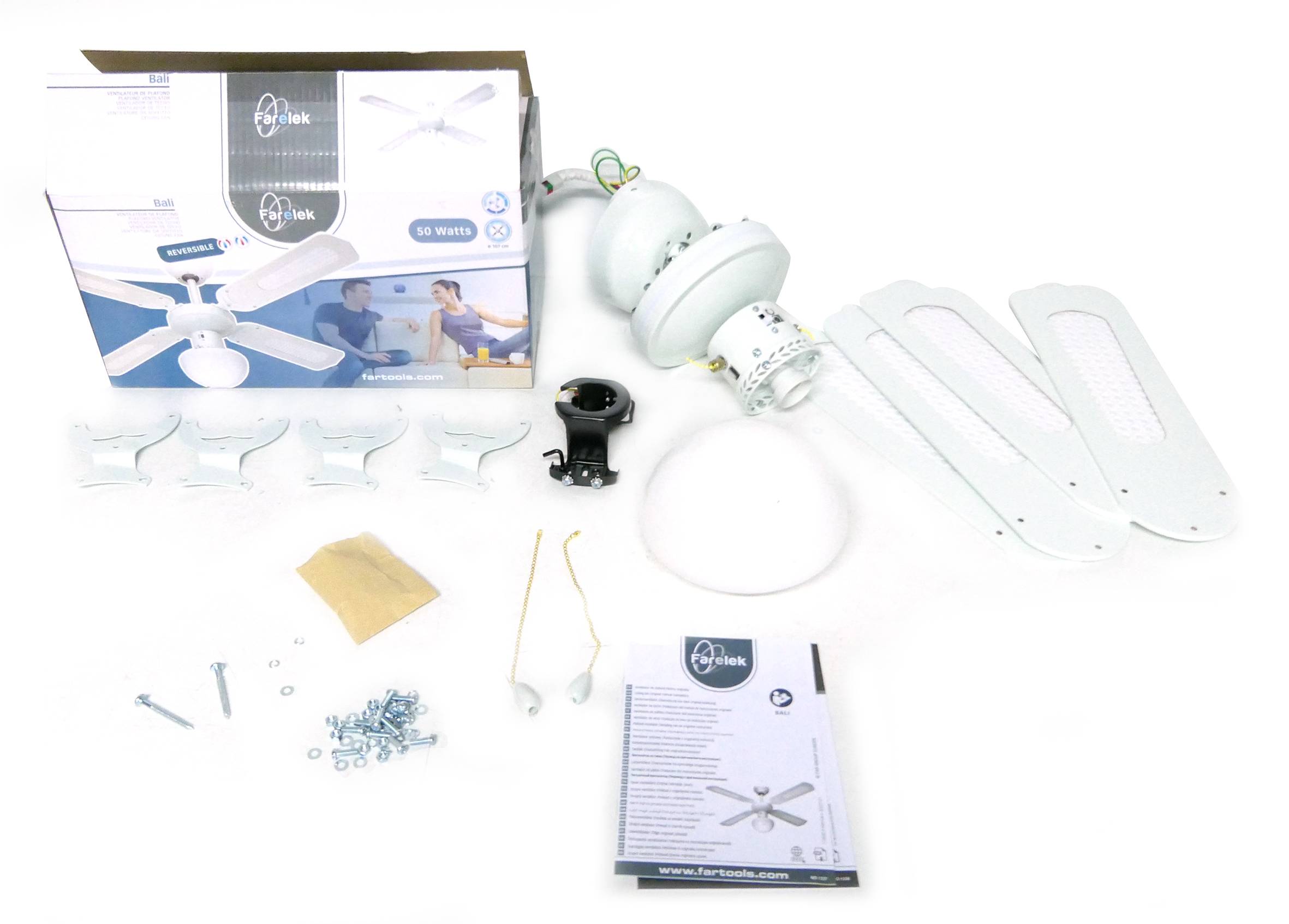 Ventilateur de plafond BALI Blanc 50W Ø107cm FARTOOLS - Image 4