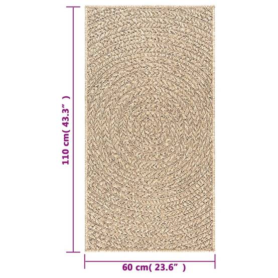 Tapis d'EntréeIntérieur Extérieur Style Jute Naturel pour Patio ou Balcon Marron 60x110 cm – ComfortXL Outdoor Living - Image 8