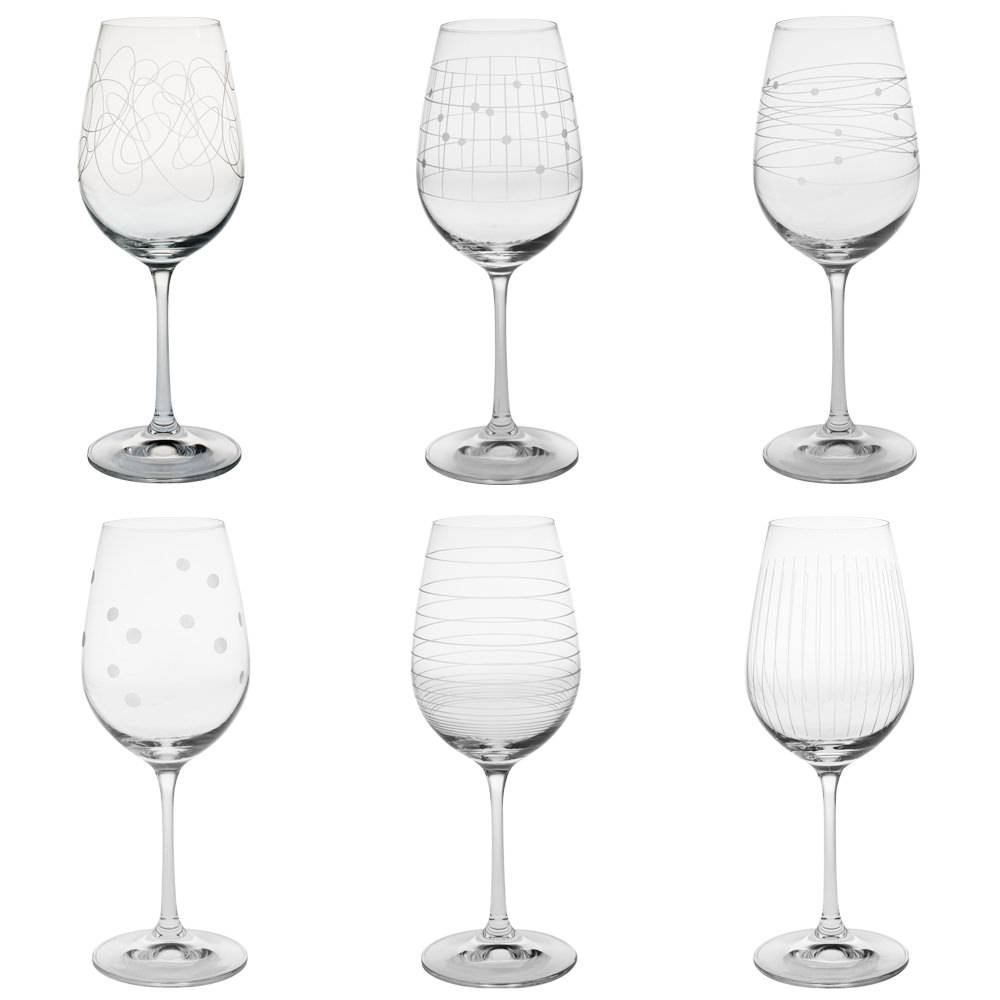 Table Passion - Coffret de 6 verres à pied Graphik 35 cl - Image 1