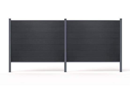 Casanoov Clôture composite Stockhorn 4 m, hauteur 150 cm, à installer dans le sol, gris - Image 6