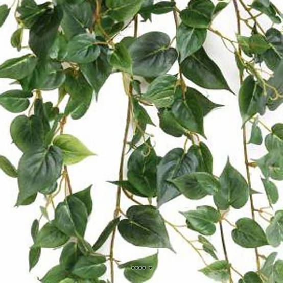 Chute de mini feuilles de philodendron artifciel L 80 cm - Image 3