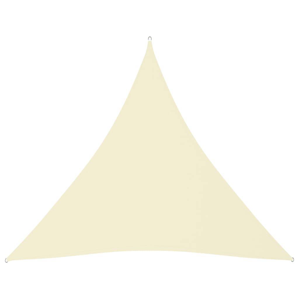 Helloshop26 - Voile toile d'ombrage parasol tissu oxford triangulaire 4 x 4 x 4 m crème - Image 1